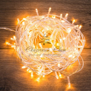 Гирлянда Твинкл-Лайт 20 м, прозрачный ПВХ, 160 LED, цвет теплый белый