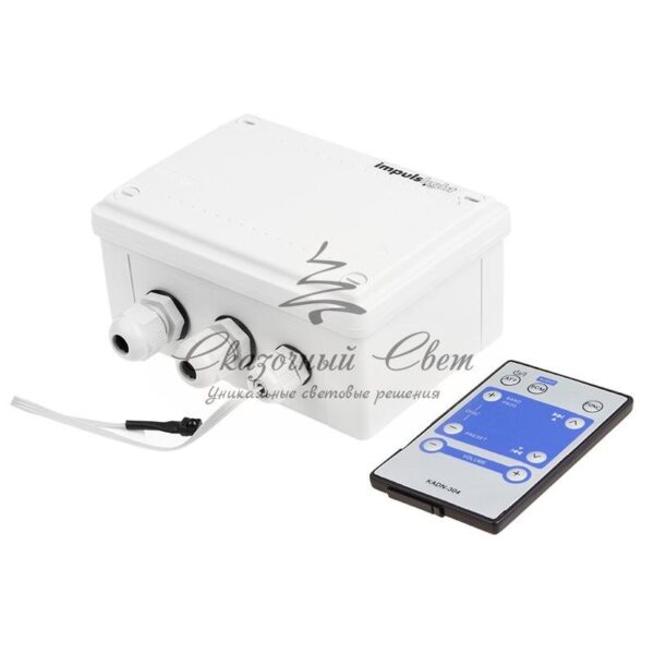 Контроллер iMLamp4D_AC_mini для Белт-Лайта,  светодиодные лампы 220 В,  1400 Вт 4 кан.  х 1,6 А,  ДУ IP65