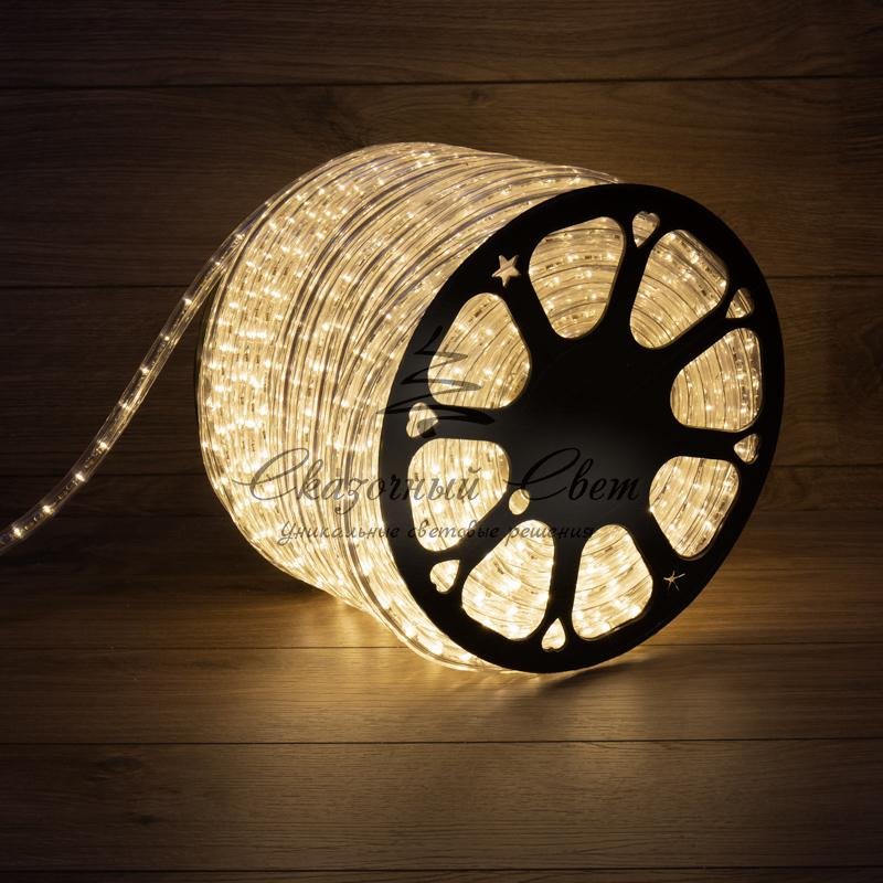 Дюралайт LED, постоянное свечение (2W) – теплый белый, 36 LED/м, бухта 100 м