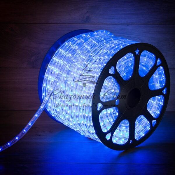Дюралайт LED,  эффект мерцания (2W) - синий,  36 LED/м,  бухта 100м