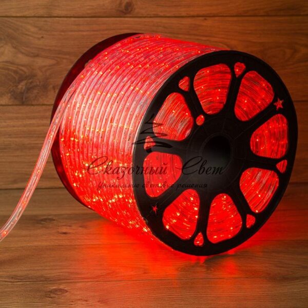 Дюралайт LED,  свечение с динамикой (3W) - красный,  36 LED/м,  бухта 100м