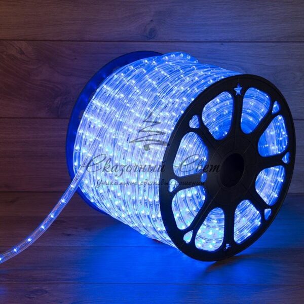 Дюралайт LED,  свечение с динамикой (3W) - синий,  бухта 100м