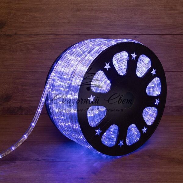 Дюралайт LED,  свечение с динамикой (3W) - синий,  24 LED/м,  бухта 100м
