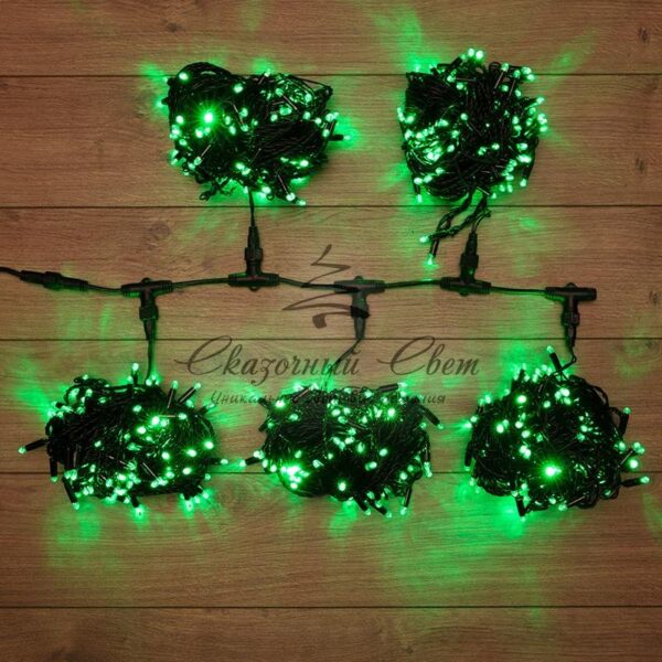 Гирлянда "LED ClipLight" 24V,  5 нитей по 20 метров,  цвет диодов Зеленый,  Flashing (Белый)