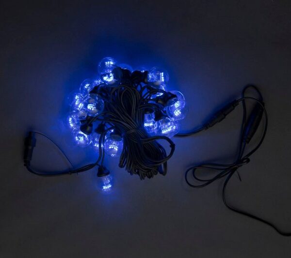 Новогодний белт-лайт с лампами LED-2BLR-40CM-10M-240V-B, для окна, синий/черный пр.