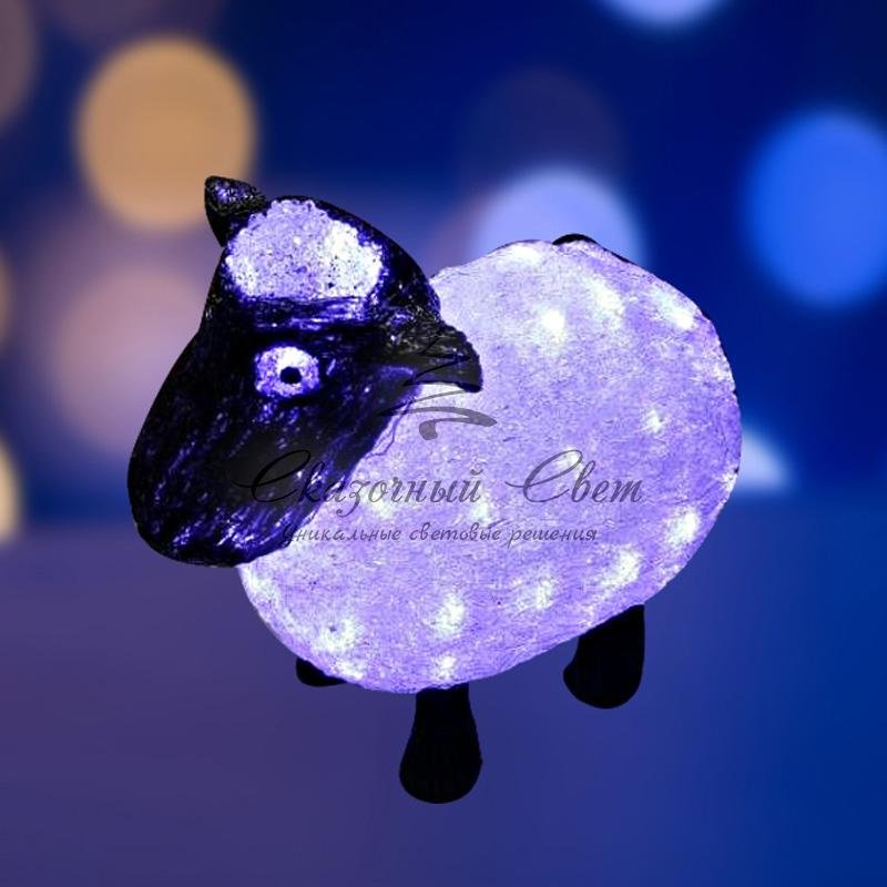 Акриловая светодиодная фигура "Овца" 30см, 56 светодиодов, IP65, 24В, NEON-NIGHT