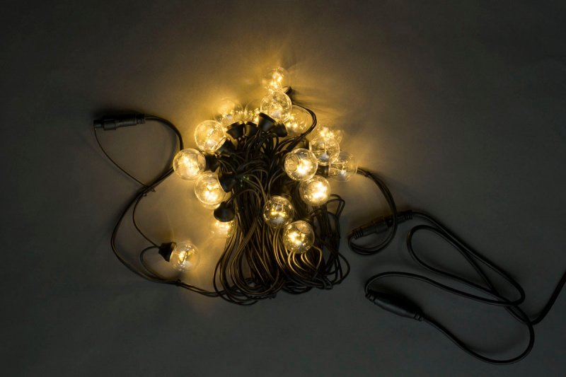 Белт-лайт с лампами LED-2BLR-2835-50CM-10M-240V-WW/BL, теплый белый/черный пр.