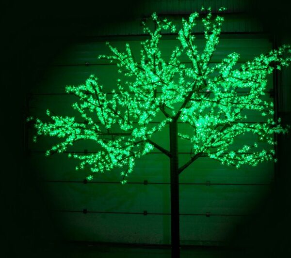 Сакура светодиодная 2688LED, H3,6м D3,0м, зеленое