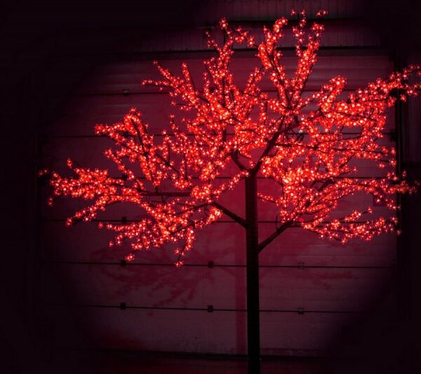 Сакура светодиодная 2688LED, H3,6м D3,0м, красное