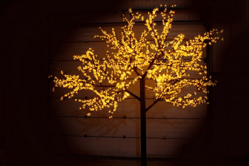 Сакура светодиодная 2688LED, H3,6м D3,0м, желтое
