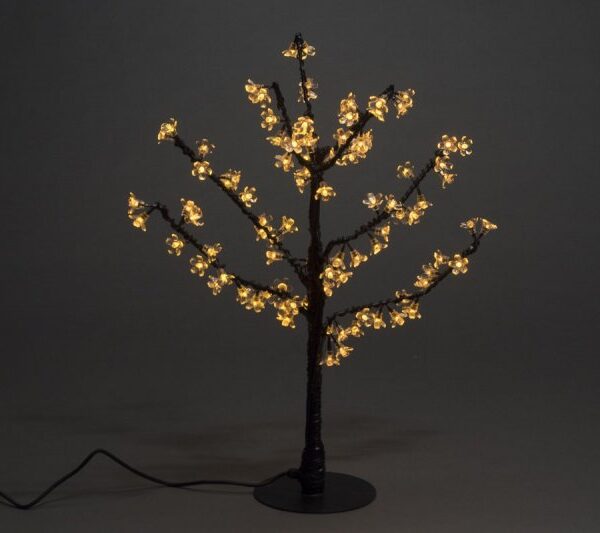 Светодиодное дерево Куст сакуры 96LED, 0,8х0,8м, желтый